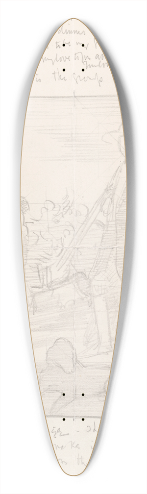 William Orpen - The Vere Foster Family  Sir Augustus (1873-1947), Lady Charlotte Philippa Marion (ne ffolkes), (d.1938), Philippa Eugenie (1898-1962) and Dorothy Elizabeth (b.1903, now Mrs May) 39.3 inch art pintail longboard deck