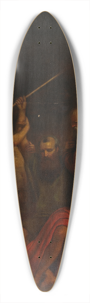 William Page - Moses, Aaron and Hur on Mount Horeb 39.3 inch art pintail longboard deck