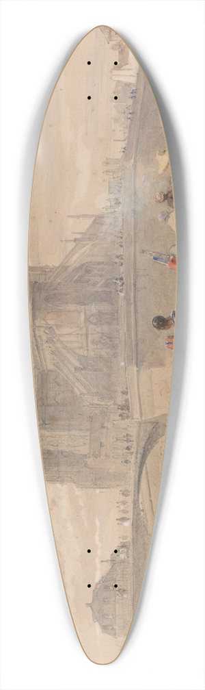William Parrott - Notre Dame, Paris 39.3 inch art pintail longboard deck