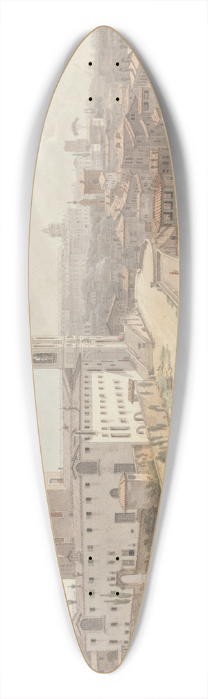 William Pars - A View of Rome Taken from the Pincio 39.3 inch art pintail longboard deck