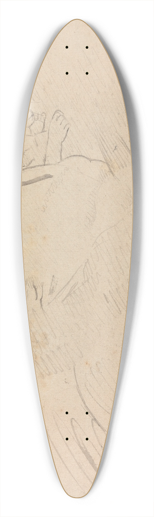 William Pars - Sketch of a Horseman, From the Parthenon Frieze 39.3 inch art pintail longboard deck