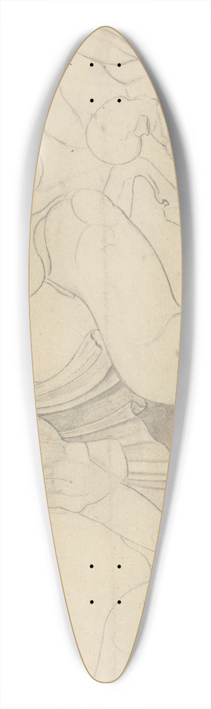 William Pars - Sketch of Centaurs and Lapiths From a Frieze 39.3 inch art pintail longboard deck