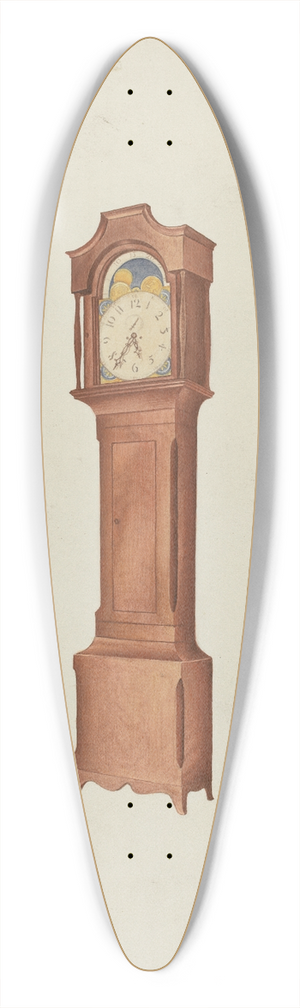 William Paul Childers - Shaker Tall Clock 39.3 inch art pintail longboard deck