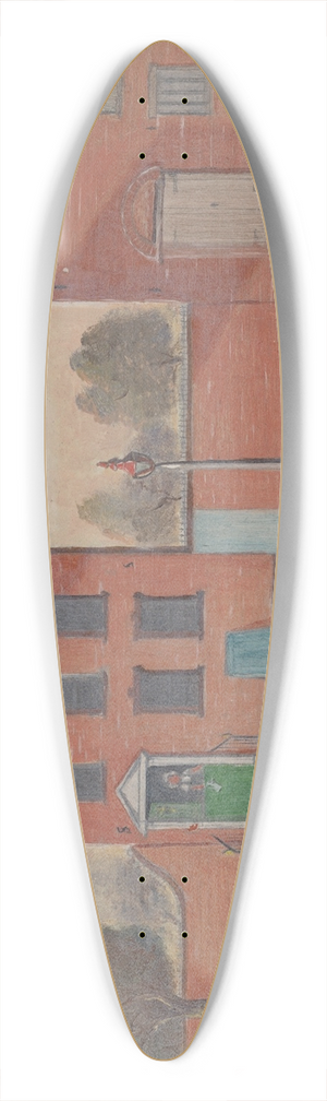 William P. Chappel - Buttermilk Pedlar 39.3 inch art pintail longboard deck