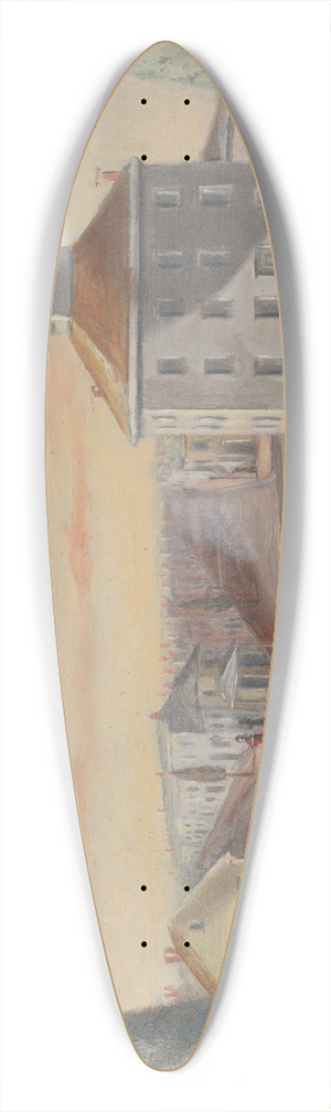 William P. Chappel - Hot Corn Seller 39.3 inch art pintail longboard deck