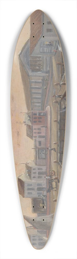 William P. Chappel - Old Ferry Stairs 39.3 inch art pintail longboard deck