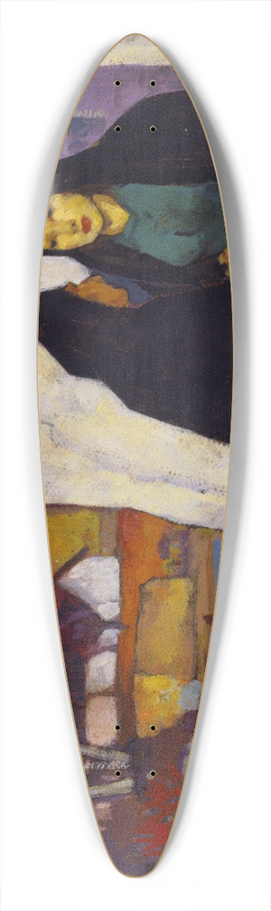 William Penhallow Henderson - The Gossip 39.3 inch art pintail longboard deck