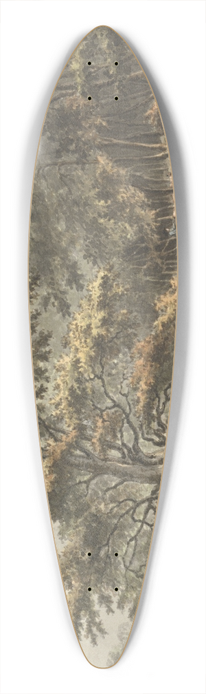 William P. Sherlock - Landscape with River and Cattle Driver in Background 39.3 inch art pintail longboard deck