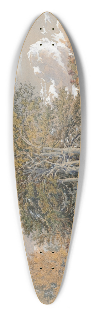 William Rickarby Miller - On the Harlem River 39.3 inch art pintail longboard deck