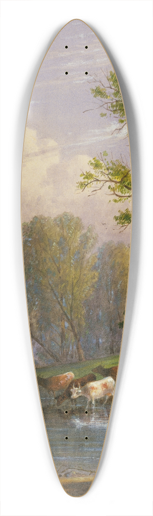 William Rickarby Miller - Untitled 39.3 inch art pintail longboard deck