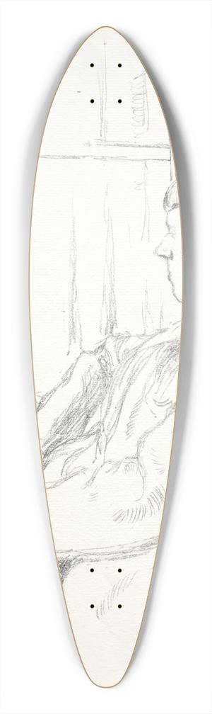 William Rothenstein - Aubrey Vincent Beardsley 39.3 inch art pintail longboard deck
