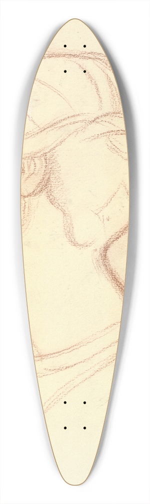 William Rothenstein - Womans head (Parthenia Passano) in profile to the left 39.3 inch art pintail longboard deck