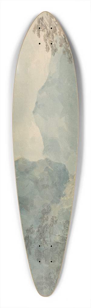 William Sawrey Gilpin - Bridge Crossing River 39.3 inch art pintail longboard deck