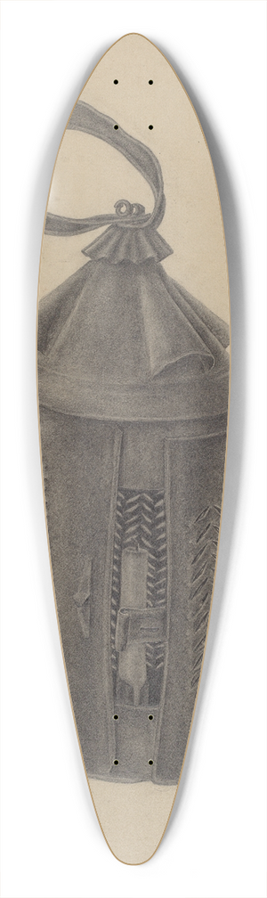 William Schmidt - Hand Lantern 39.3 inch art pintail longboard deck