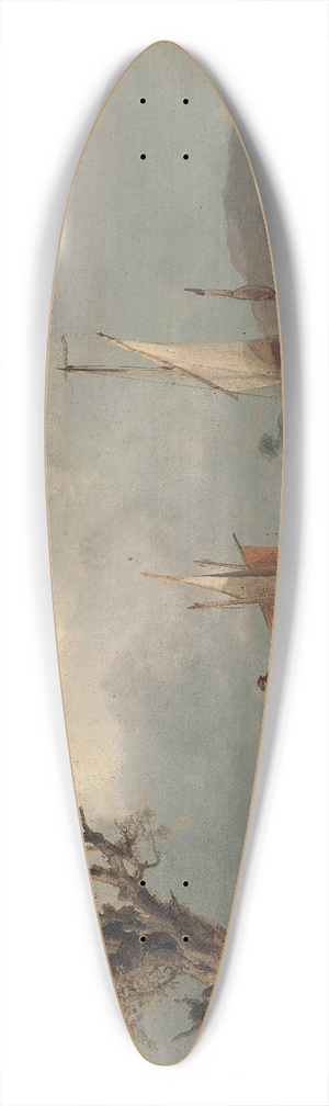 William Shayer - The Landing Stage 39.3 inch art pintail longboard deck