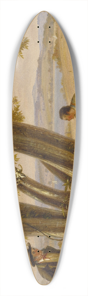 William Sidney Mount - Caught Napping (Boys Caught Napping in a Field) 39.3 inch art pintail longboard deck