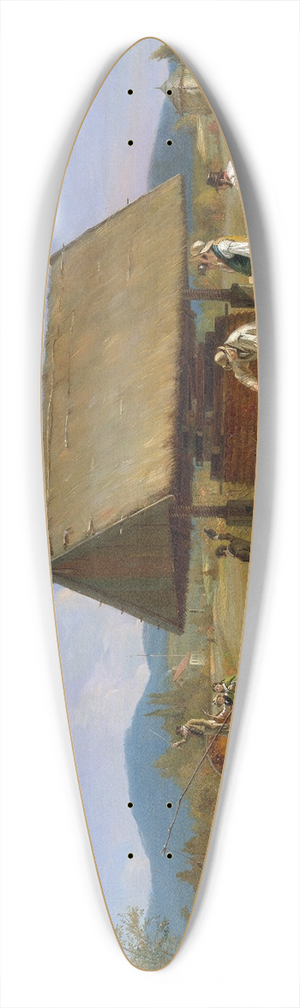 William Sidney Mount - Cider Making 39.3 inch art pintail longboard deck