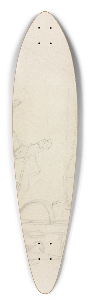 William Sidney Mount - Wholl Turn the Grindstone? 39.3 inch art pintail longboard deck