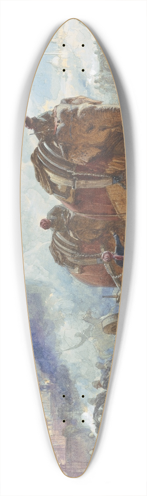 William Simpson - Elephant Battery 39.3 inch art pintail longboard deck