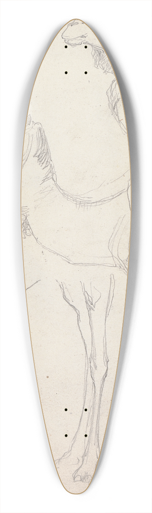 William Simpson - Studies of Camels, Lahore, 17 February 1860 39.3 inch art pintail longboard deck