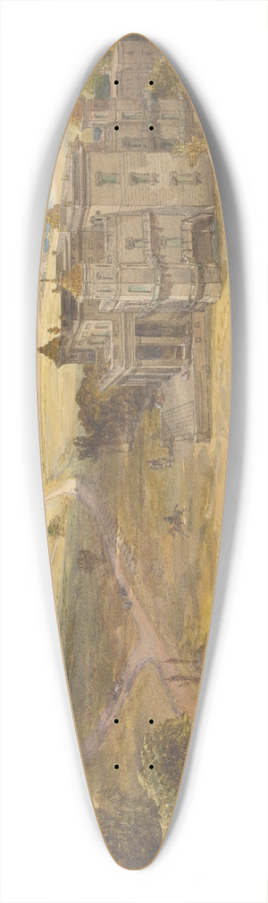 William Simpson - The Dilkoosha, Lucknow in the Distance 39.3 inch art pintail longboard deck
