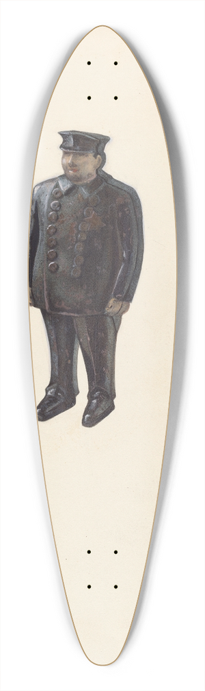 William Spiecker - Bank  Policeman 39.3 inch art pintail longboard deck