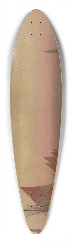 William Stanley Haseltine - Venetian Coastline at Sunset 39.3 inch art pintail longboard deck