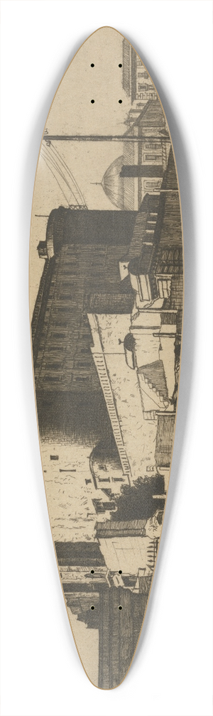 William Strang - Castel Nuovo 39.3 inch art pintail longboard deck