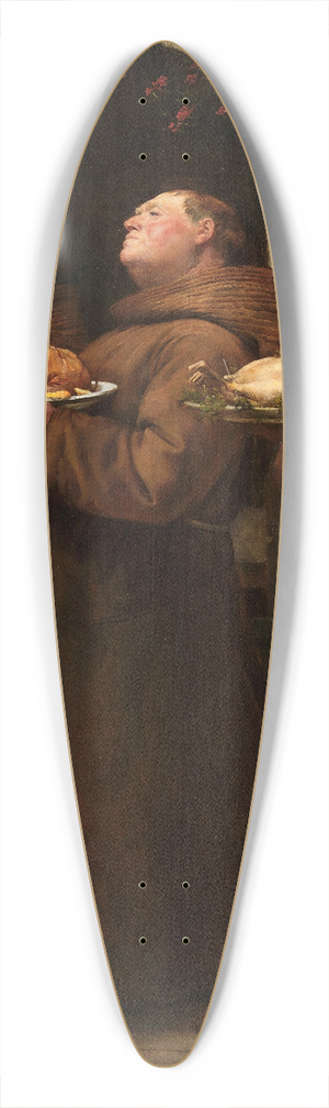 William Strutt - The Priors Feast 39.3 inch art pintail longboard deck