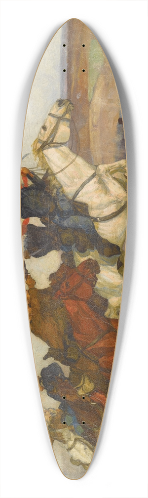 William Thomas Trego - The Rebel Deflection 39.3 inch art pintail longboard deck