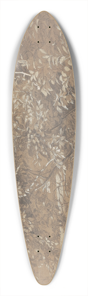 William Trost Richards - Foliage 39.3 inch art pintail longboard deck