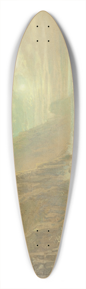 William Trost Richards - Near Lands End, Cornwall 39.3 inch art pintail longboard deck