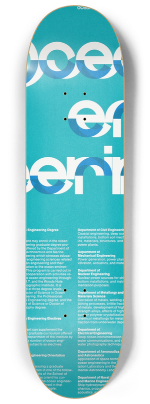 Dietmar Winkler - Ocean egineering Massachusetts Institute of Technology 8.25 inch art skate deck