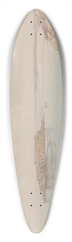 William Trost Richards - Scene on Narragansett Bay 39.3 inch art pintail longboard deck