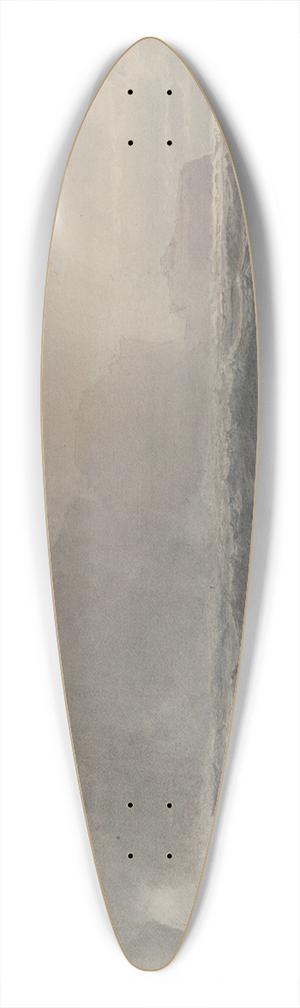 William Trost Richards - Sea andCliffs 39.3 inch art pintail longboard deck