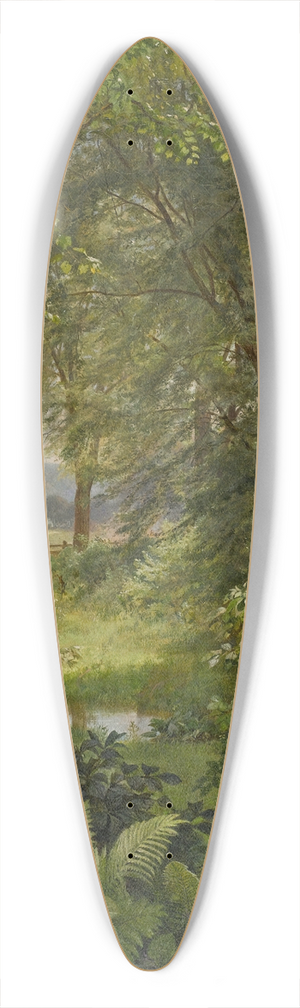 William Trost Richards - Woodland Landscape (Woodland Glade) 39.3 inch art pintail longboard deck