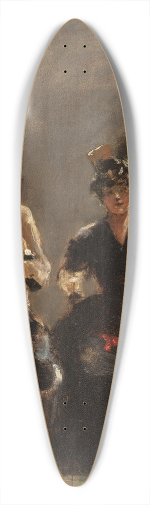 William Turner Dannat - Sketch for The Quartette 39.3 inch art pintail longboard deck