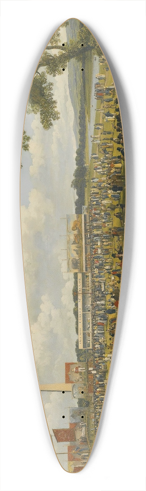 William Turner De Lond - Fairground Scene 39.3 inch art pintail longboard deck