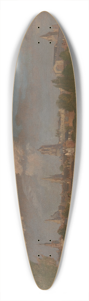 William Turner of Oxford - Oxford from the River with Christ Church in the Foreground 39.3 inch art pintail longboard deck