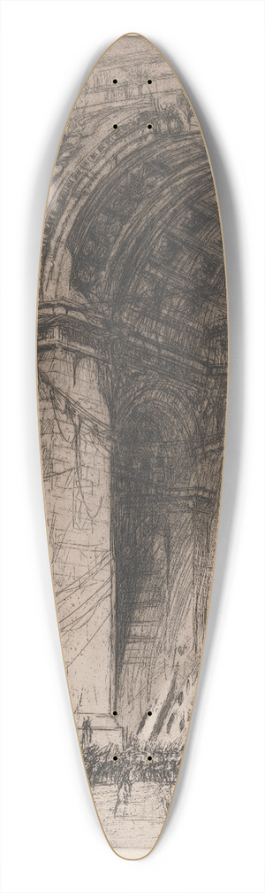 William Walcot - Arc de Triomphe, Paris 39.3 inch art pintail longboard deck