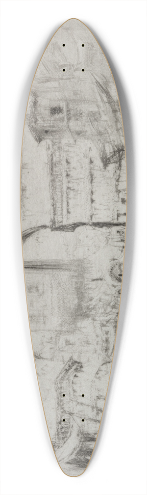William Walcot - Hadrian Entering Salonica 39.3 inch art pintail longboard deck