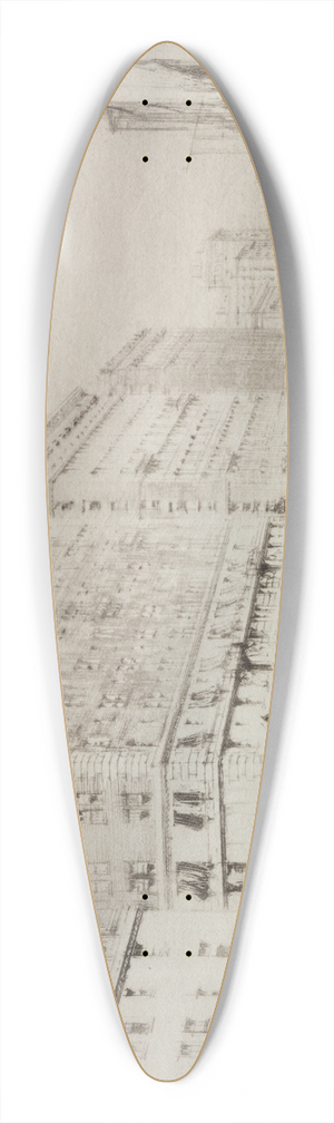 William Walcot - Park Avenue, New York 39.3 inch art pintail longboard deck