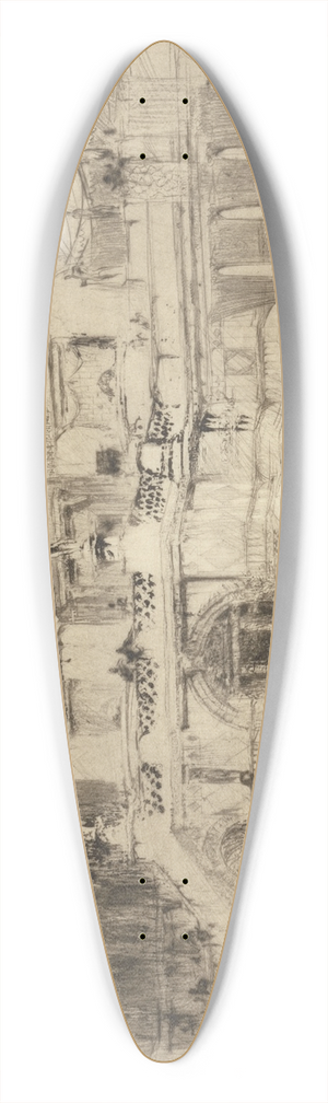 William Walcot - Villa Quintilii 39.3 inch art pintail longboard deck