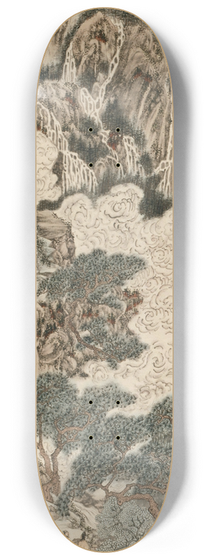 Ding Yunpeng - Morning Sun over the Heavenly Citadel Peak 8.25 inch art skate deck