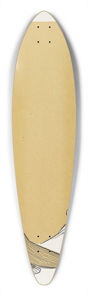 William Wallace Denslow - The Winged Monkeys 39.3 inch art pintail longboard deck