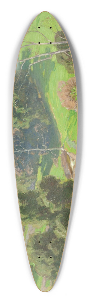 William Wendt - The Mantle of Spring 39.3 inch art pintail longboard deck