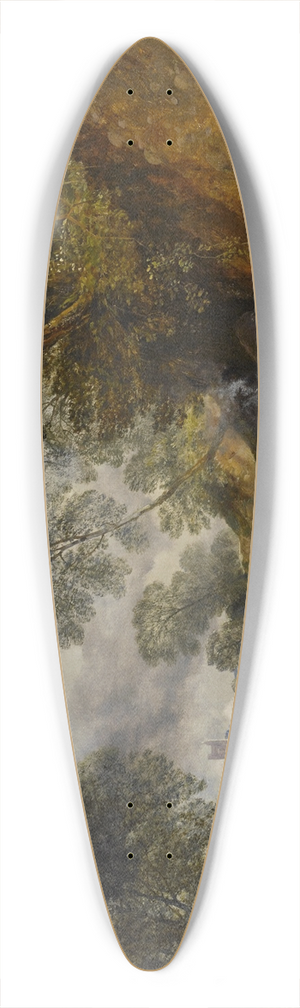 William West - Gypsies camping by a path 39.3 inch art pintail longboard deck