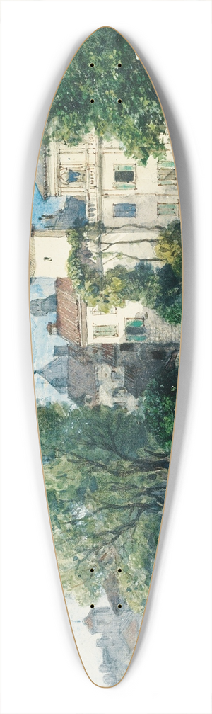 William Wyld - View Of Dax 39.3 inch art pintail longboard deck