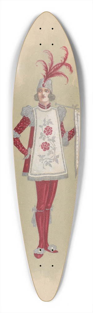 Will R. Barnes - 1 Herald  Blended Rose 39.3 inch art pintail longboard deck