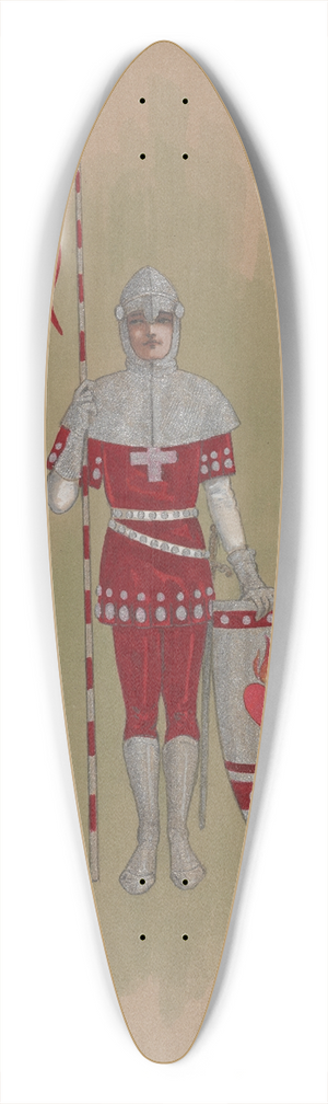 Will R. Barnes - 6 Squires for each Knight of the Blended Rose 39.3 inch art pintail longboard deck